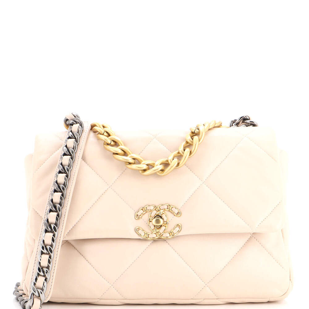 Chanel Large 19 Flap Bag Quilted Leather